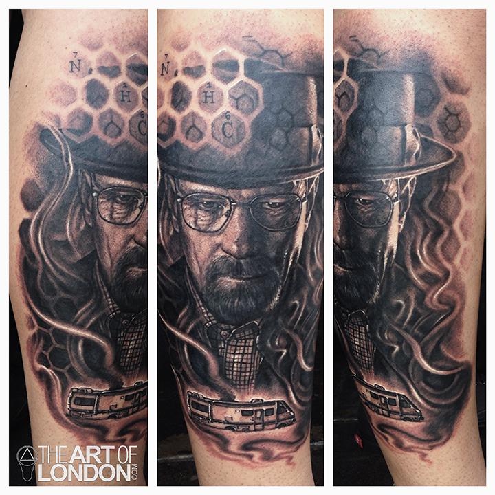 Breaking Bad Heisenberg Walter White By London Reese Tattoonow 2439